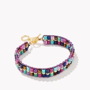 Kendra Scott Bree Gold Beaded Bracelet in Orchid Mix